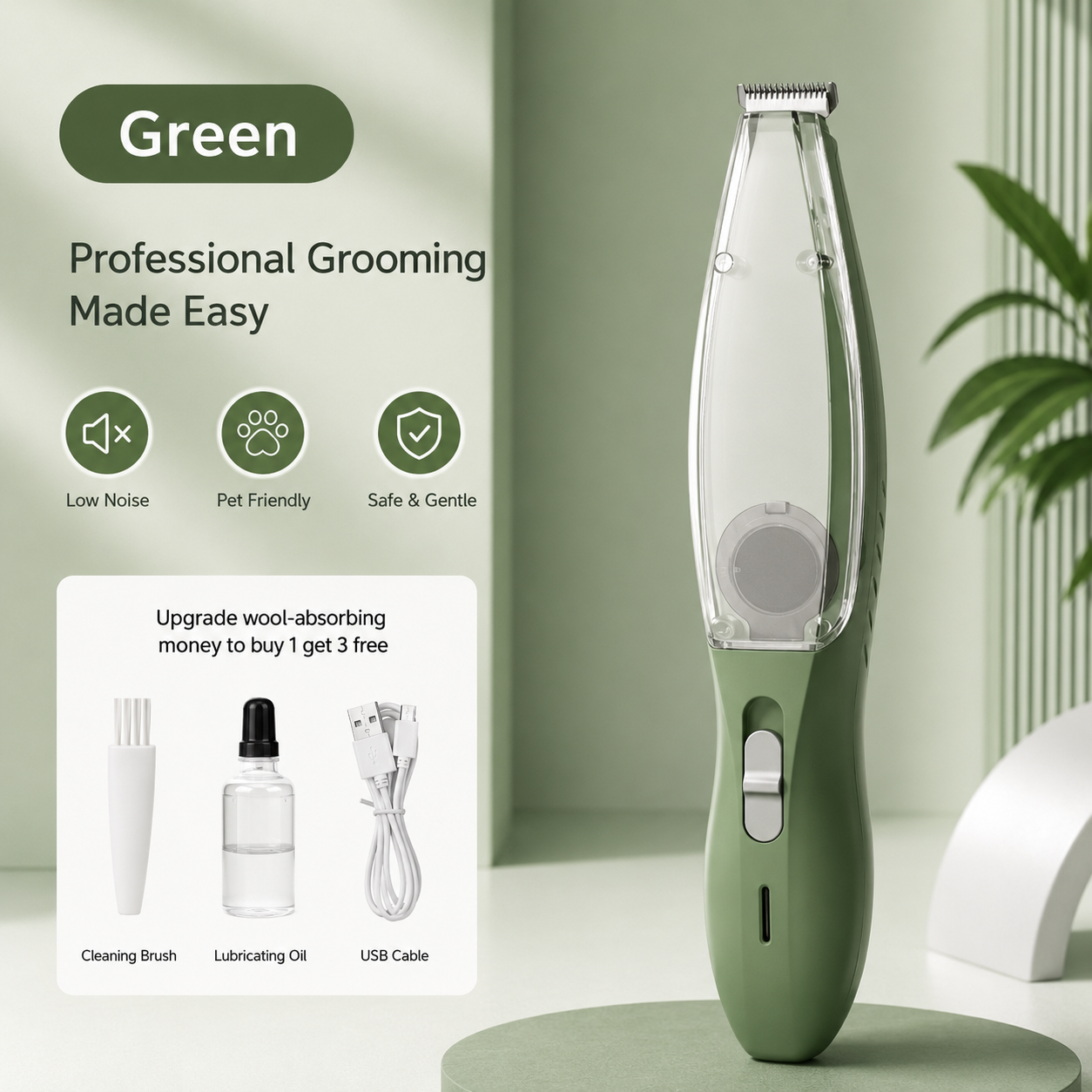 Professional Pet Grooming Clipper Kit for Dogs & Cats