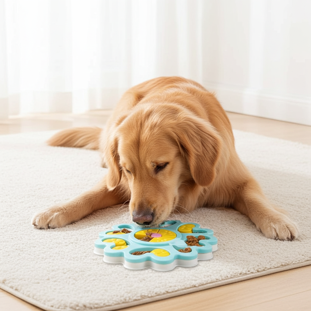 Interactive Slow Feeder Puzzle Toy for Smart Dogs