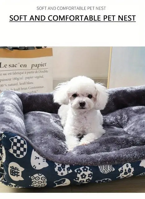 Cozy Pet Cushion Bed for Dogs – Plush Sofa Sleeping Mat for Cats & Puppies