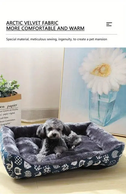 Cozy Pet Cushion Bed for Dogs – Plush Sofa Sleeping Mat for Cats & Puppies