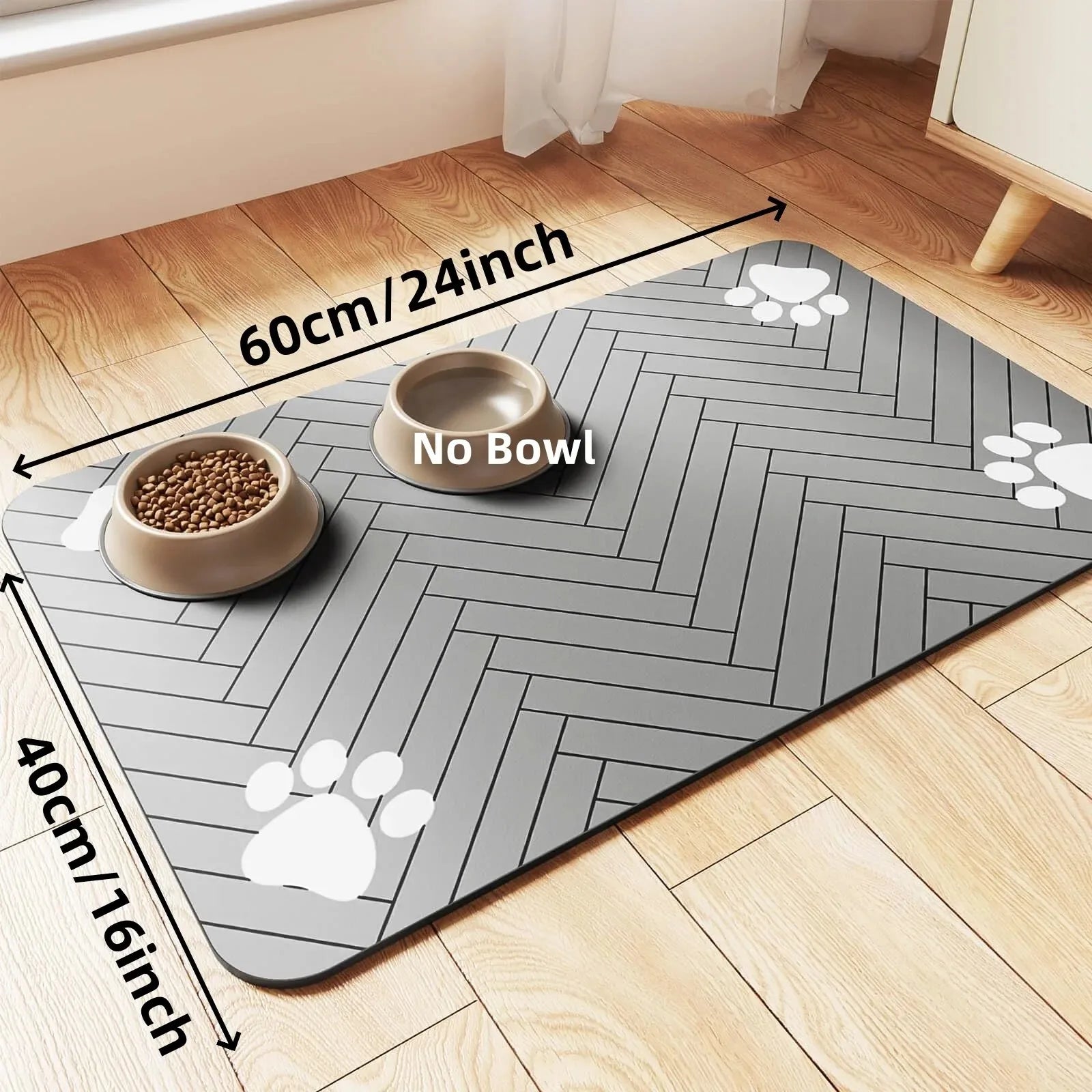 Quick-Dry Waterproof Pet Feeding Mat for Dogs & Cats
