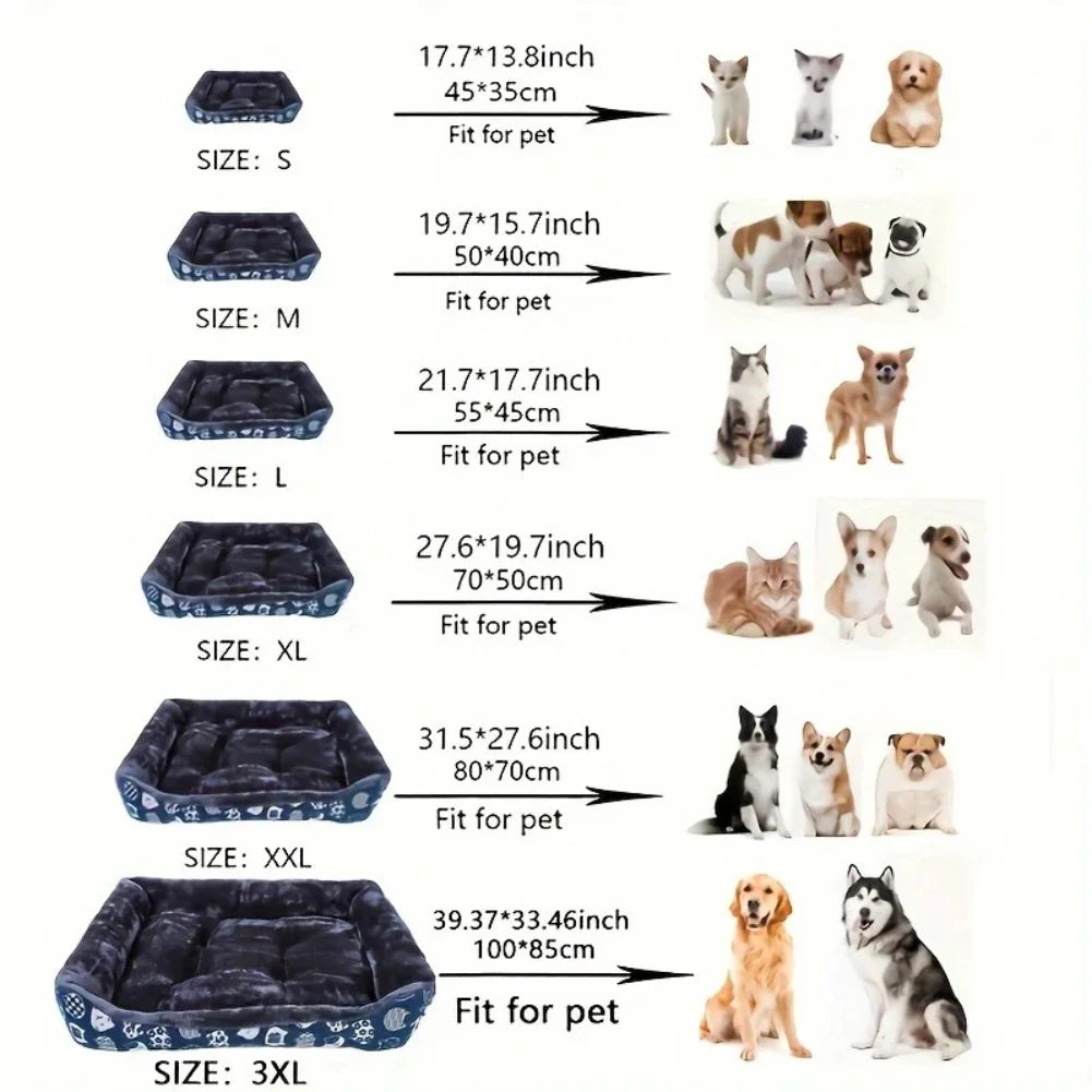 Cozy Pet Cushion Bed for Dogs – Plush Sofa Sleeping Mat for Cats & Puppies