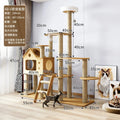 Multi-Level Cat Condo Tree for Large Cats – Plush Cat Tower with Hammock, Scratching Posts, Toys & Cat House Furniture