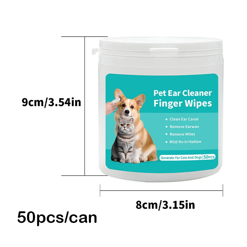 Gentle Ear Cleaning Wipes for Dogs & Cats