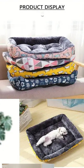 Cozy Pet Cushion Bed for Dogs – Plush Sofa Sleeping Mat for Cats & Puppies