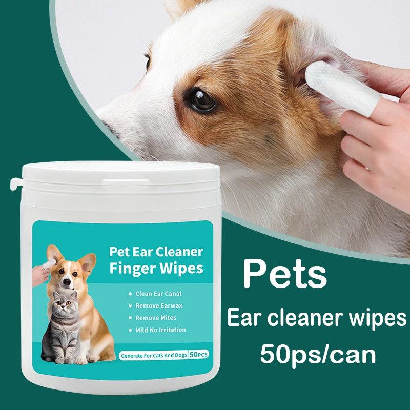 Gentle Ear Cleaning Wipes for Dogs & Cats