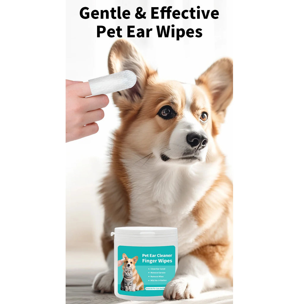 Gentle Ear Cleaning Wipes for Dogs & Cats