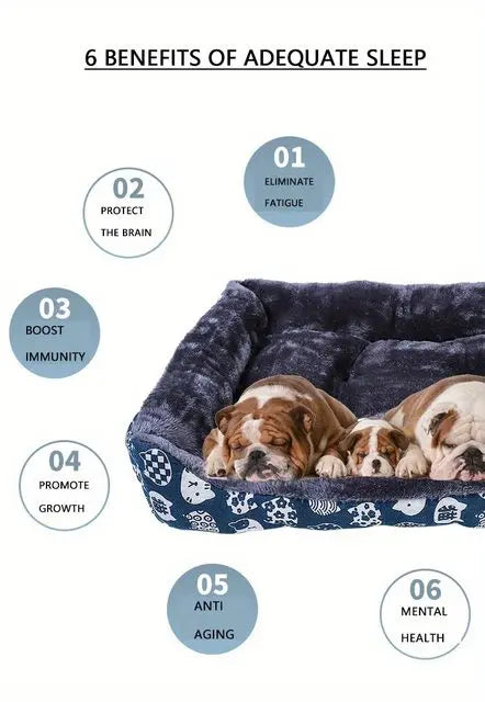 Cozy Pet Cushion Bed for Dogs – Plush Sofa Sleeping Mat for Cats & Puppies
