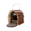Durable Wooden Bird House for Outdoors – Rustic Hanging Bird Feeder & Nesting Box for Wild Birds