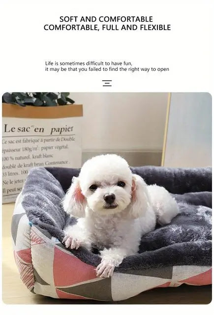 Cozy Pet Cushion Bed for Dogs – Plush Sofa Sleeping Mat for Cats & Puppies