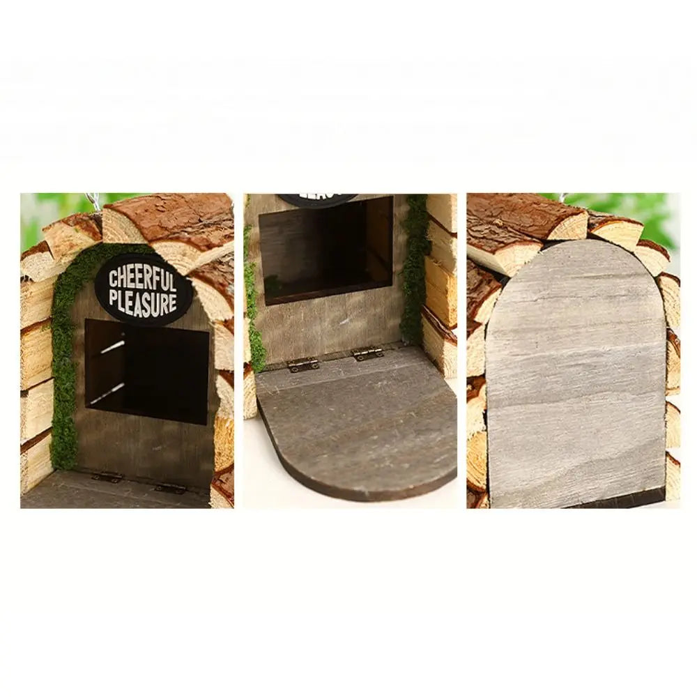 Durable Wooden Bird House for Outdoors – Rustic Hanging Bird Feeder & Nesting Box for Wild Birds