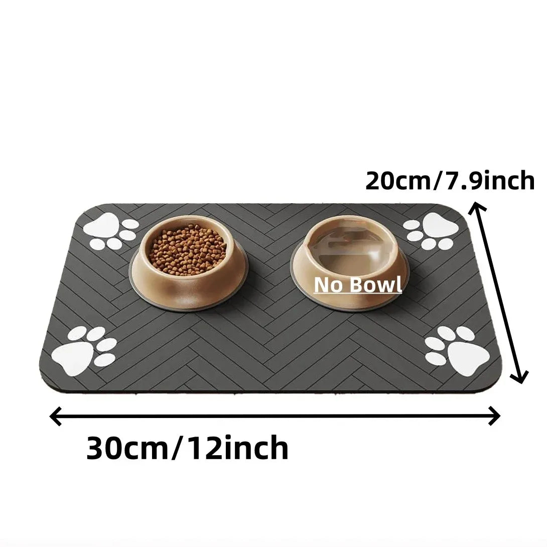 Quick-Dry Waterproof Pet Feeding Mat for Dogs & Cats
