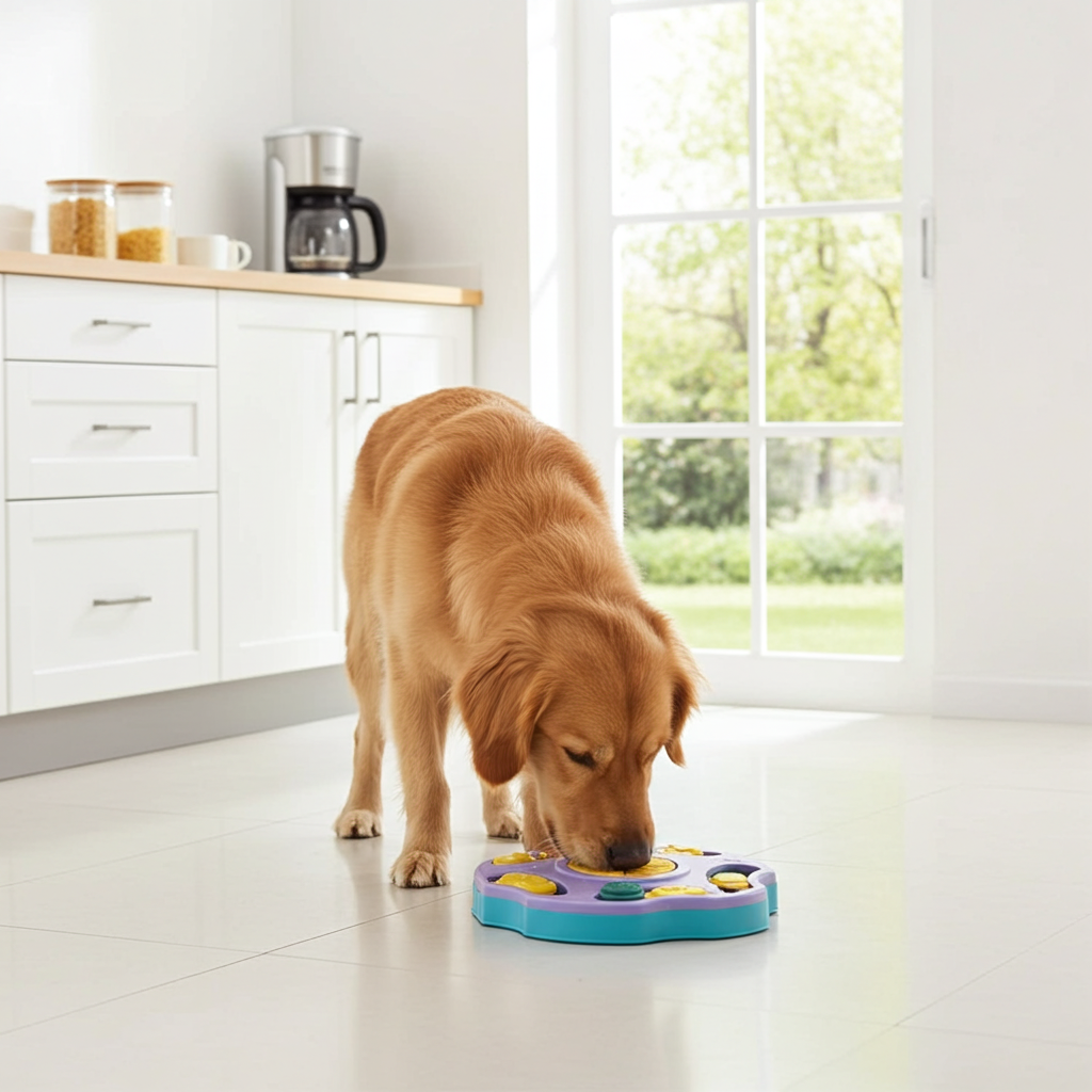 Interactive Slow Feeder Puzzle Toy for Smart Dogs